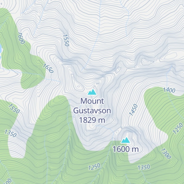 Map of Mount Gustavson