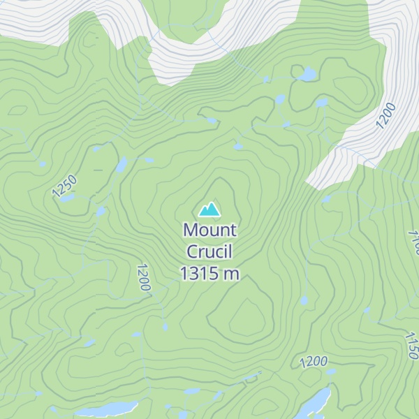 Map of Mount Crucil