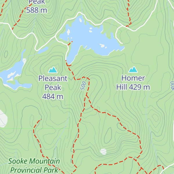 Map of Sooke Mountain
