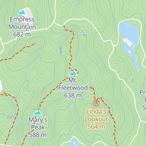 Map of Mt. Fleetwood