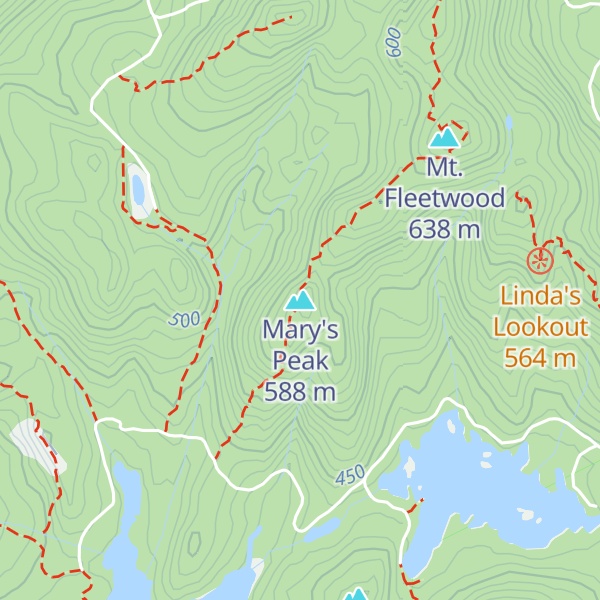 Map of Mary's Peak