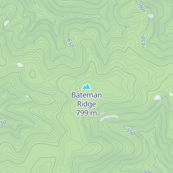 Map of Bateman Ridge