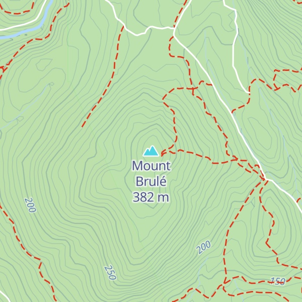 Map of Mount Brulé