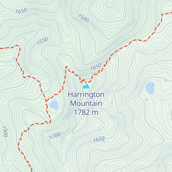 Map of Harrington Mountain