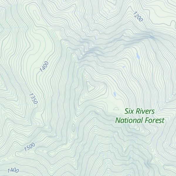 Map of Broken Rib Mountain
