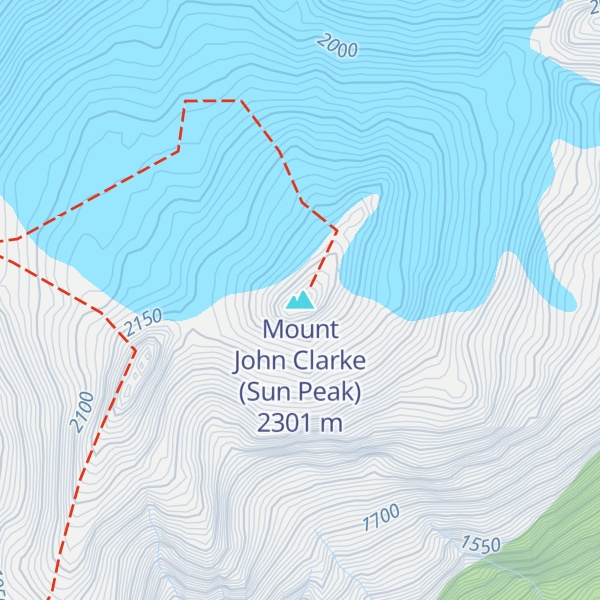 Map of Mount John Clarke (Sun Peak)