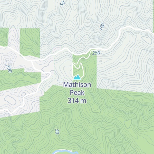 Map of Mathison Peak