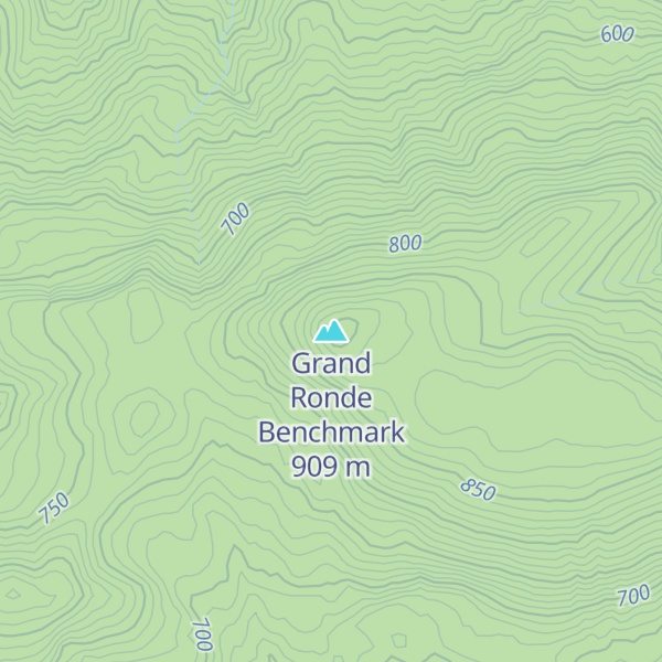 Map of Grand Ronde Benchmark