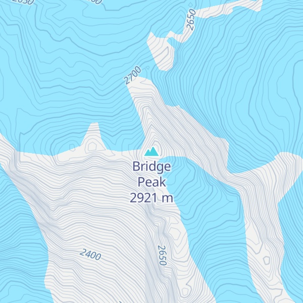 Map of Bridge Peak