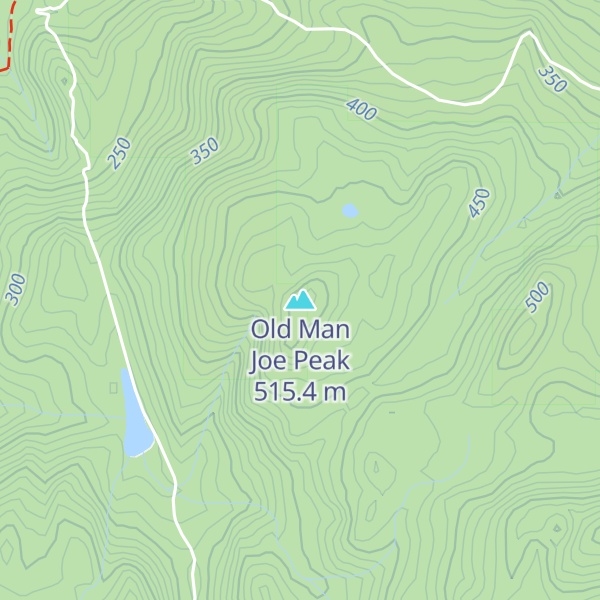 Map of Old Man Joe Peak