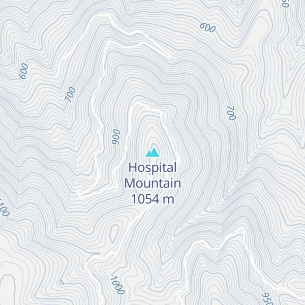 Map of Hospital Mountain