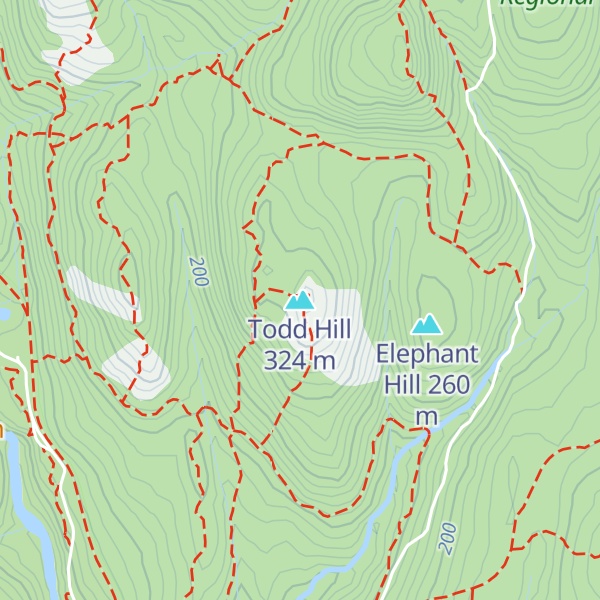 Map of Todd Hill