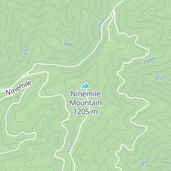 Map of Ninemile Mountain