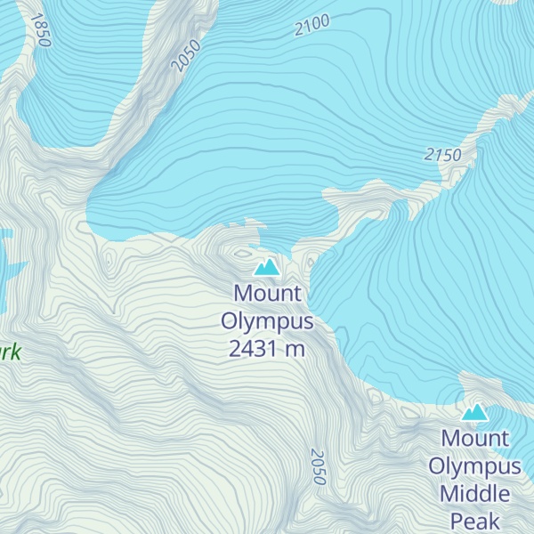 Map of Mount Olympus