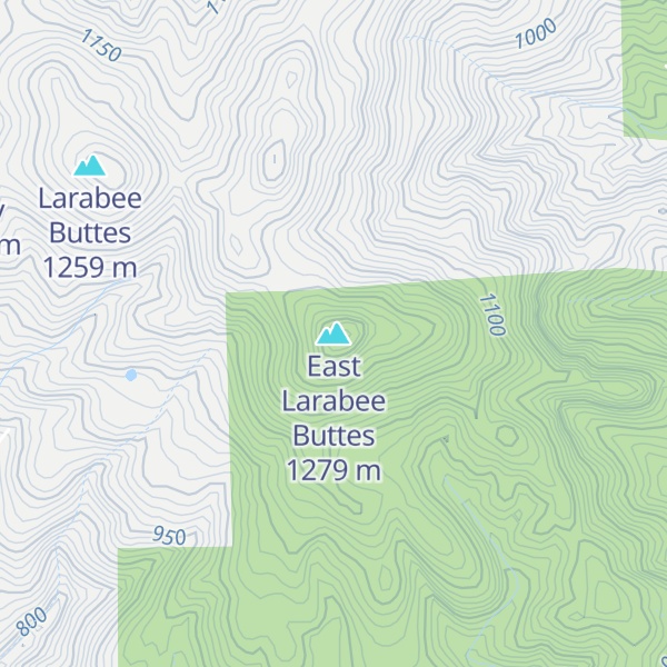 Map of East Larabee Buttes