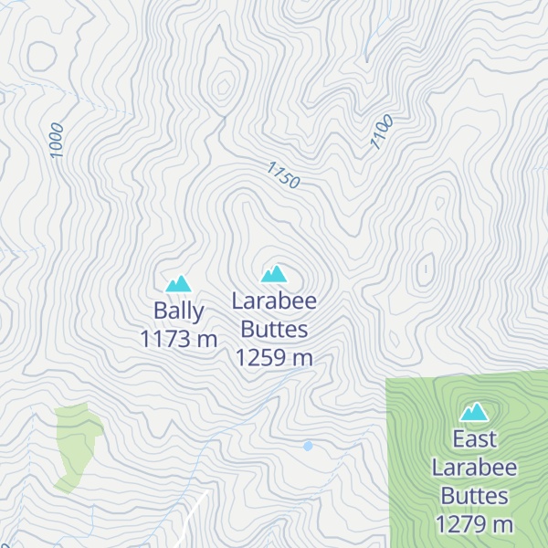 Map of Larabee Buttes
