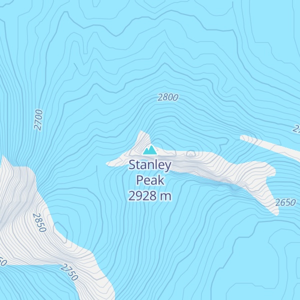 Map of Stanley Peak