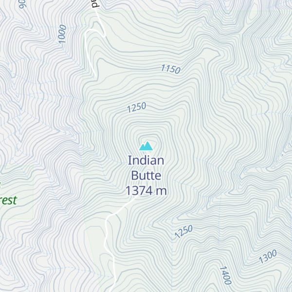 Map of Indian Butte