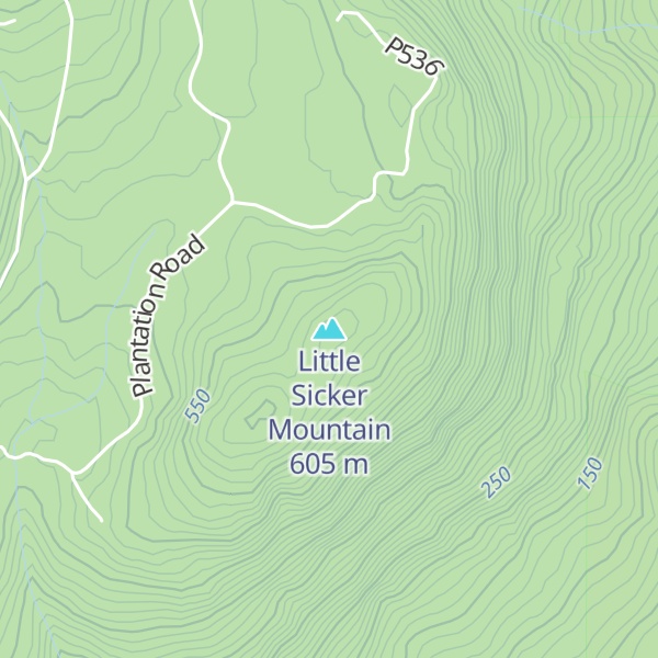 Map of Little Sicker Mountain