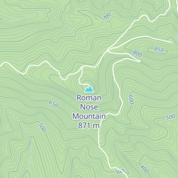 Map of Roman Nose Mountain