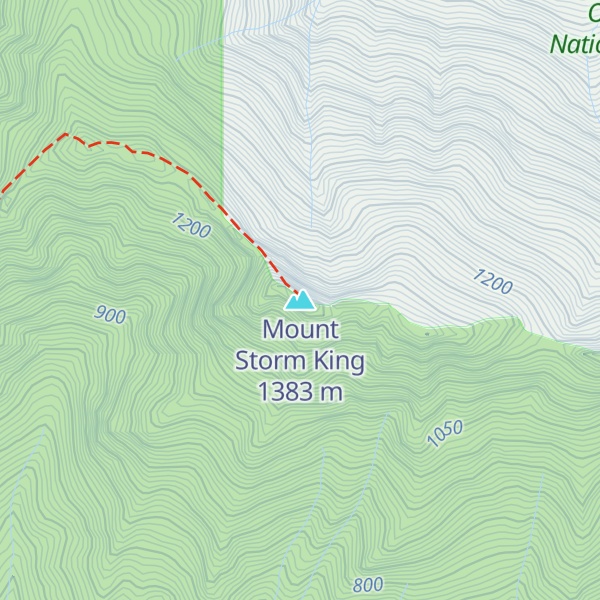 Map of Mount Storm King