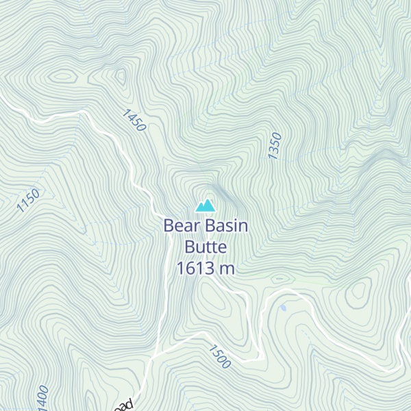 Map of Bear Basin Butte