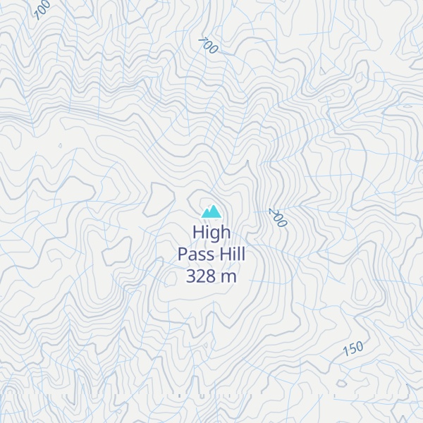 Map of High Pass Hill