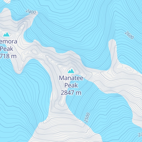 Map of Manatee Peak
