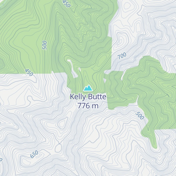Map of Kelly Butte