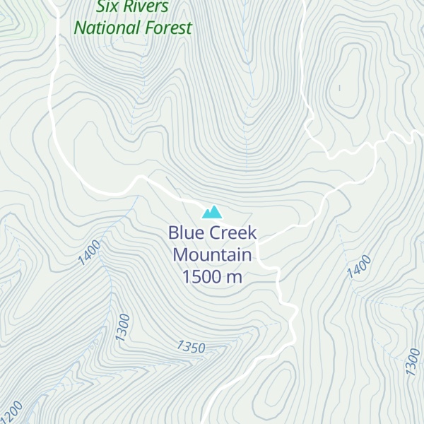 Map of Blue Creek Mountain