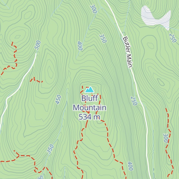 Map of Bluff Mountain