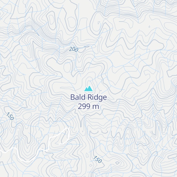 Map of Bald Ridge