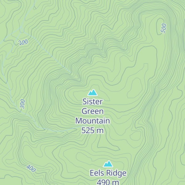 Map of Sister Green Mountain