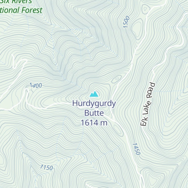 Map of Hurdygurdy Butte