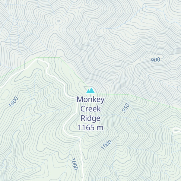 Map of Monkey Creek Ridge