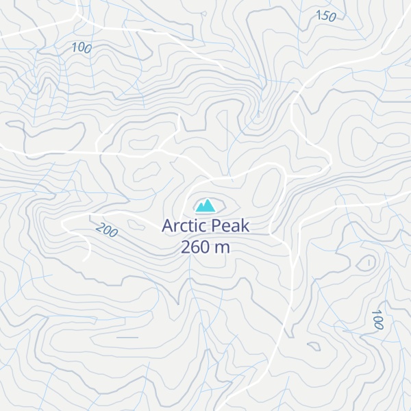Map of Arctic Peak