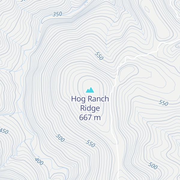Map of Hog Ranch Ridge