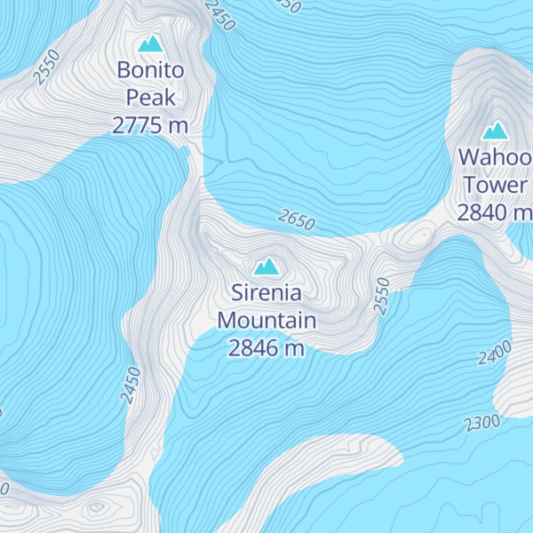 Map of Sirenia Mountain