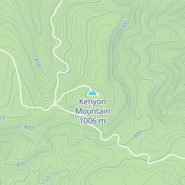 Map of Kenyon Mountain