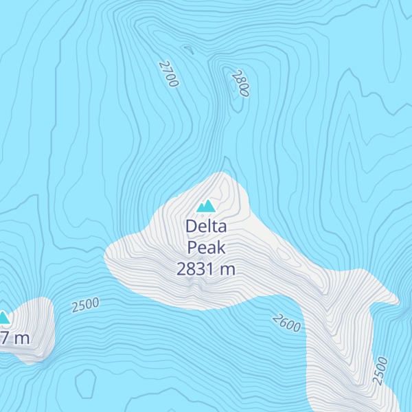 Map of Delta Peak