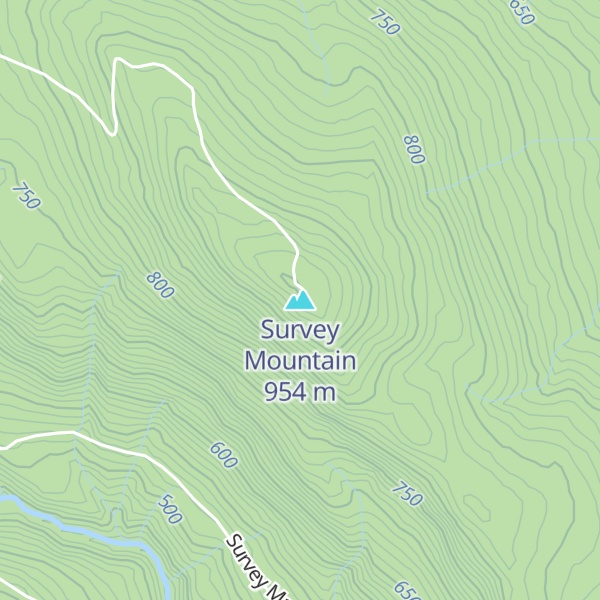 Map of Survey Mountain