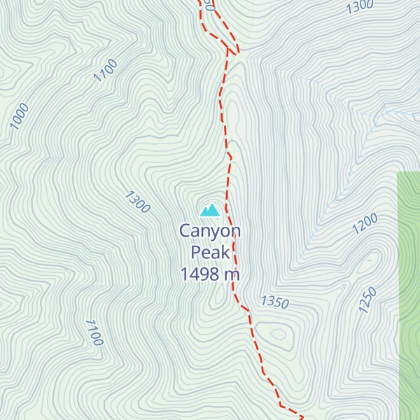 Map of Canyon Peak