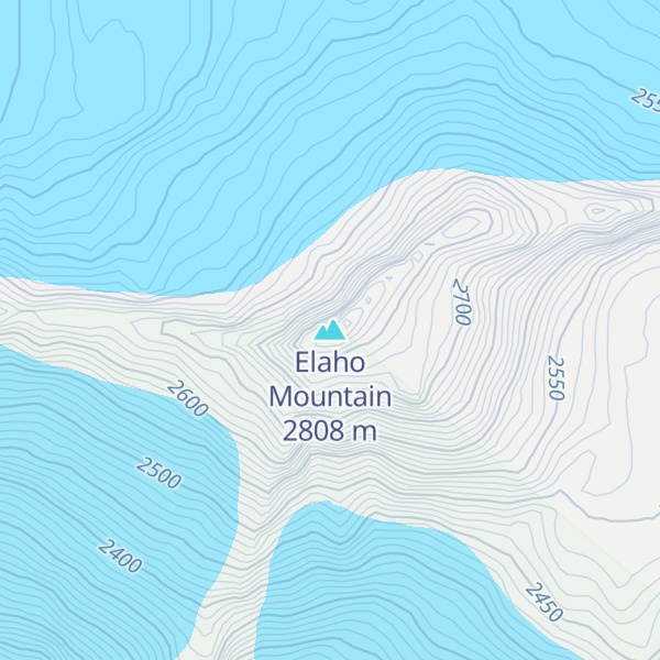 Map of Elaho Mountain