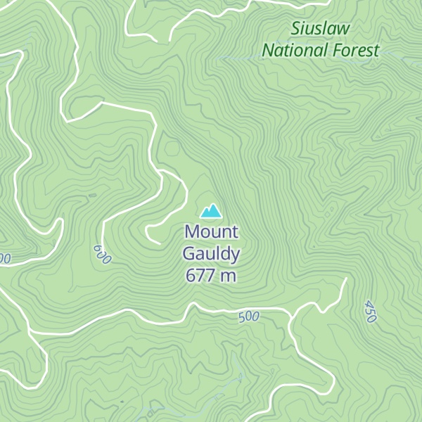 Map of Mount Gauldy