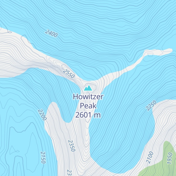 Map of Howitzer Peak