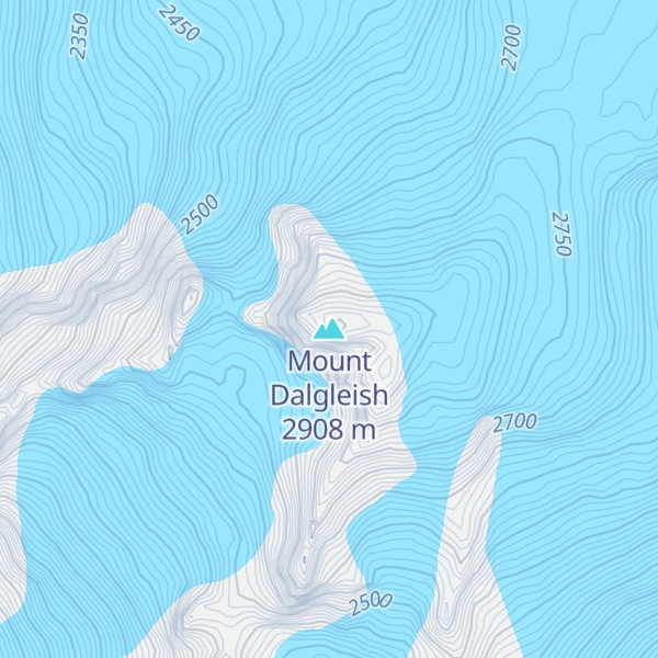 Map of Mount Dalgleish
