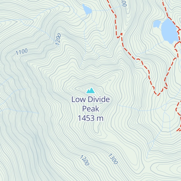 Map of Low Divide Peak