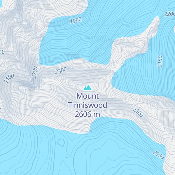 Map of Mount Tinniswood