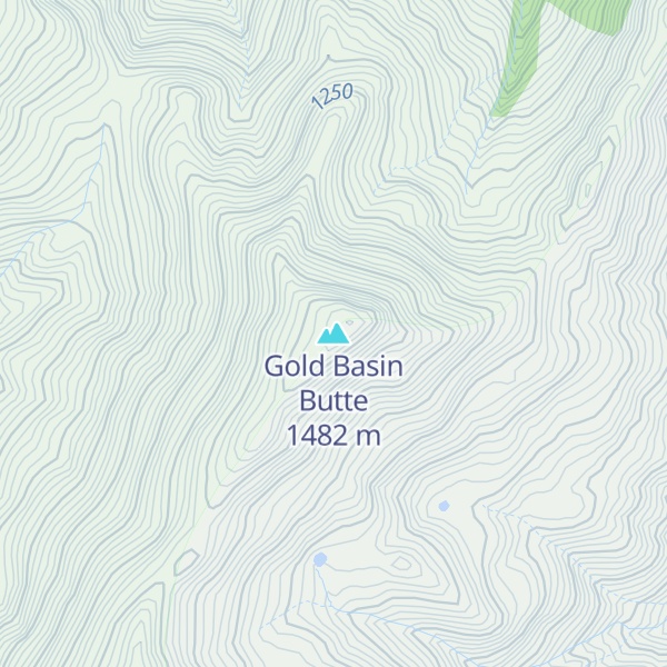 Map of Gold Basin Butte