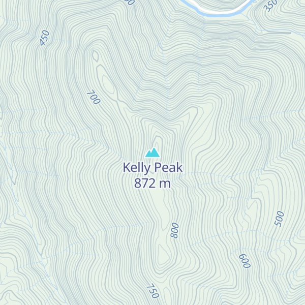 Map of Kelly Peak